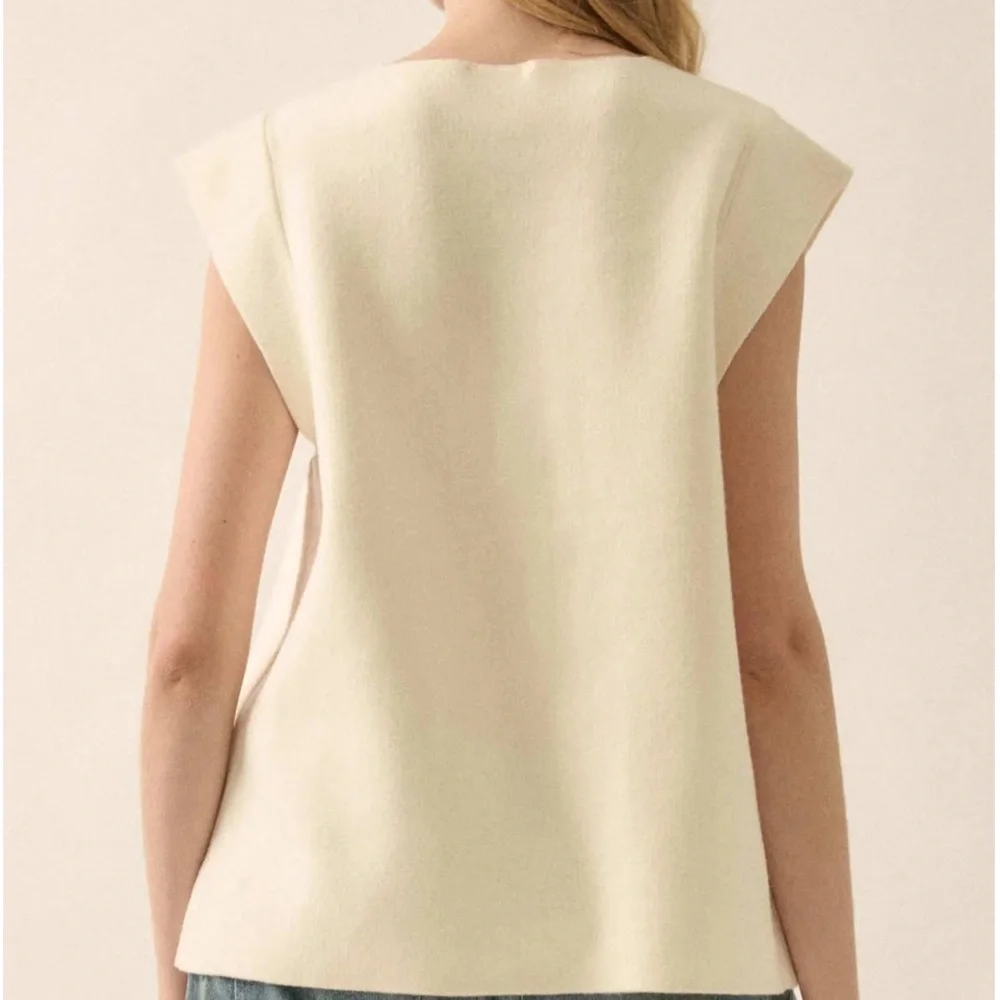 Anthropology Sleeveless Buttoned Vest Top - Picture 6 of 6